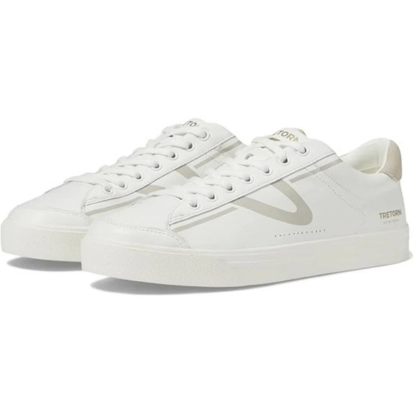 Tretorn Women's Serve Sneakers White/Grey Size 6.5 MSRP $70 - Picture 1 of 6